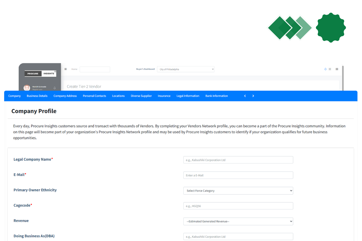 Vendor Management – Add Vendors